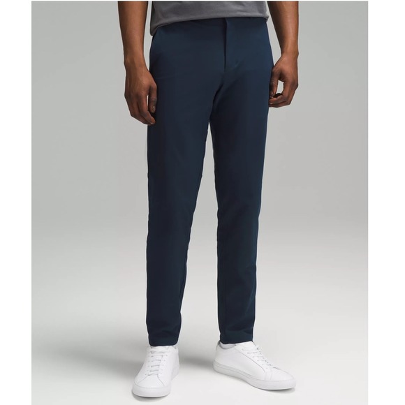 Lululemon Commission Slim Fit Warpstreme Men's 32 Navy Blue Stretch Dress Pants - Picture 1 of 11